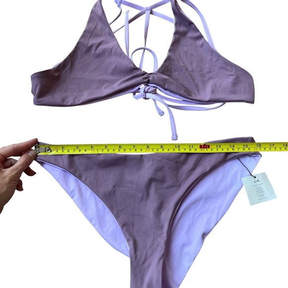 Dea Rose Swimwear Lilac Purple Reversible Bikini Set Women’s Size XL NWT Sexy - Picture 6 of 10